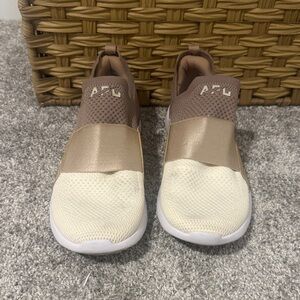 APL Tan and Cream Slip-On Sneakers